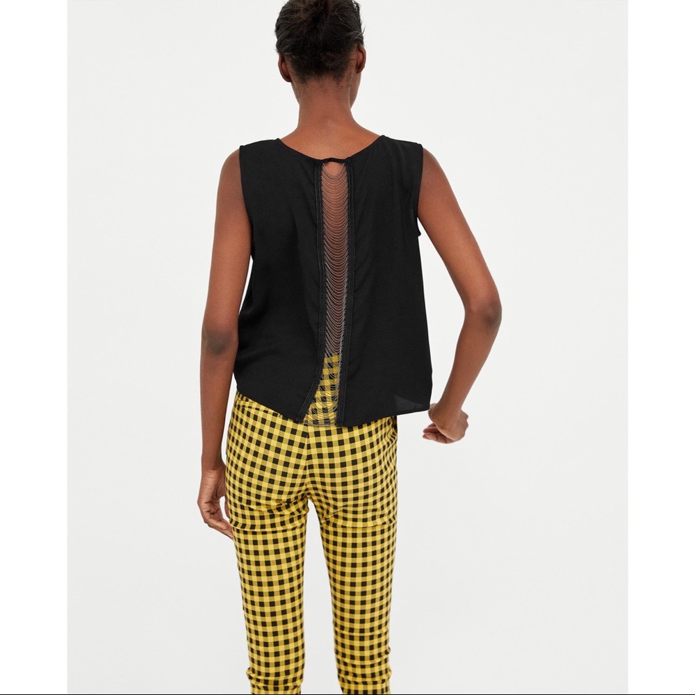 NWT | ZARA Top Open Back and Chains Detail